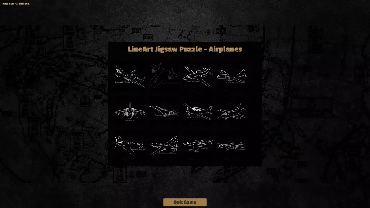 -LineArt Jigsaw Puzzle - Airplanes-游戏截图-好玩游戏库