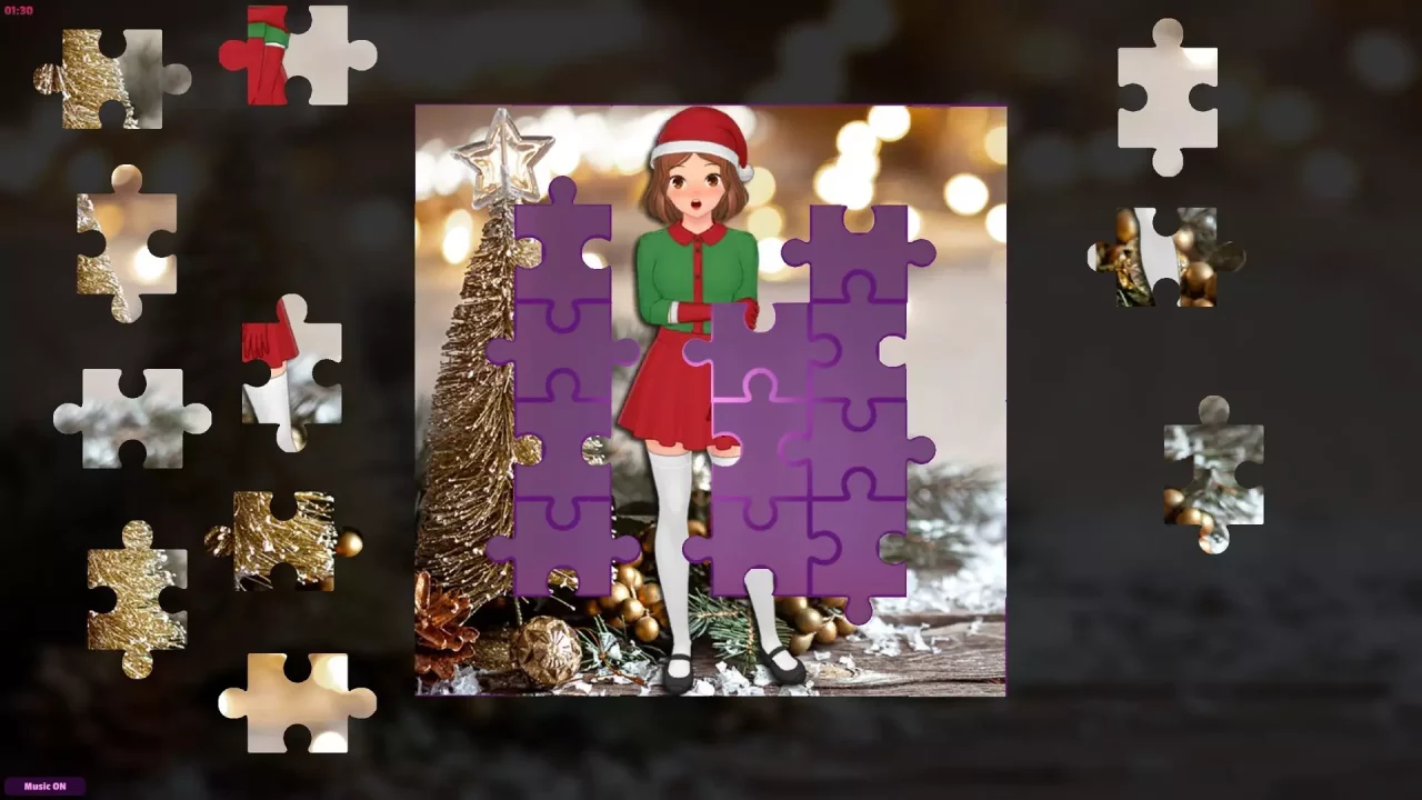 -Anime Jigsaw Girls - Christmas-游戏截图-好玩游戏库