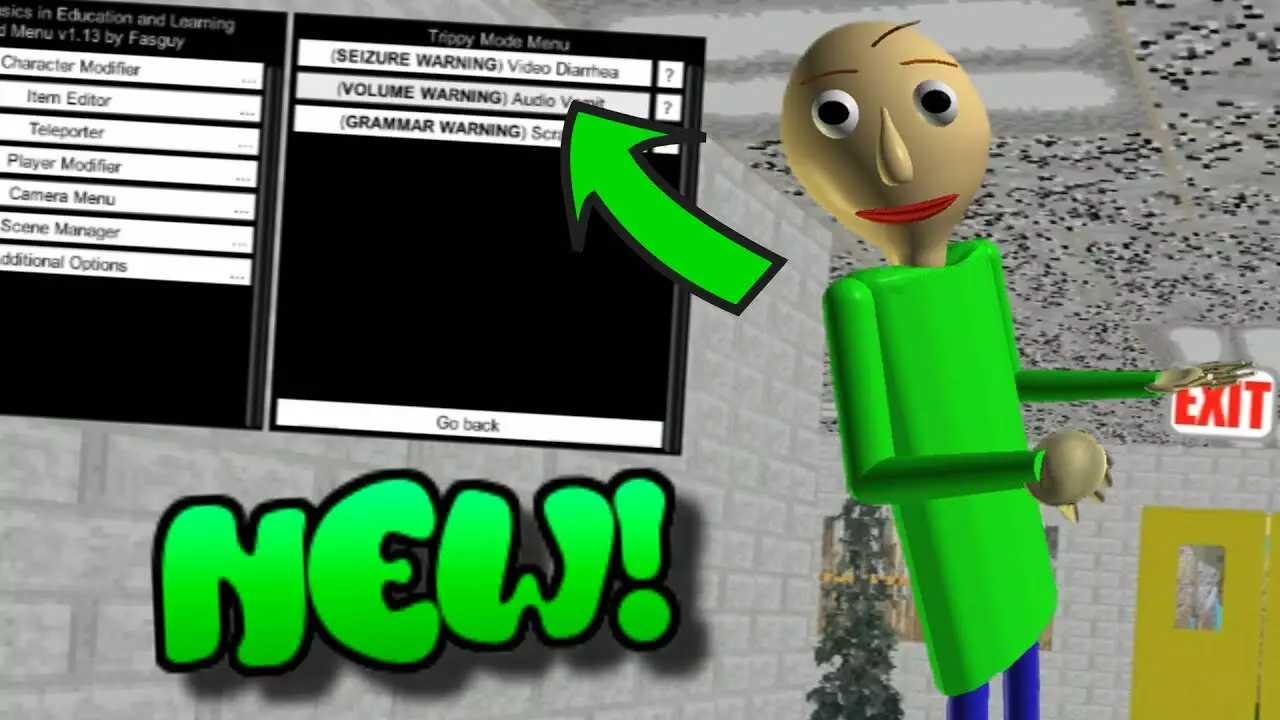 -Guide to Baldi's Basics Mod Menu-游戏截图-好玩游戏库
