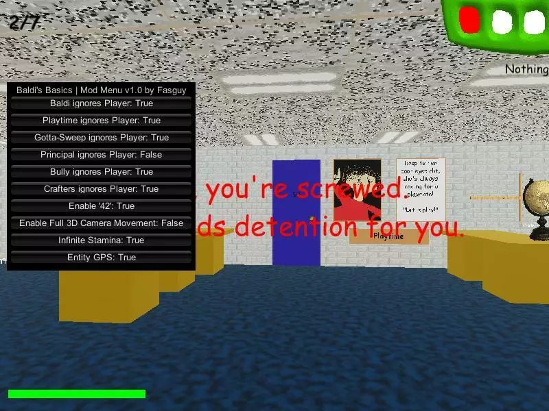 -Baldi's Brutal Basics Mod Menu-游戏截图-好玩游戏库