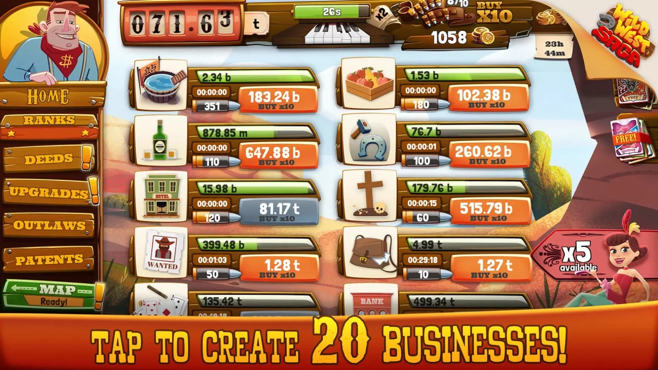 -Wild West Saga: Idle Tycoon-游戏截图-好玩游戏库