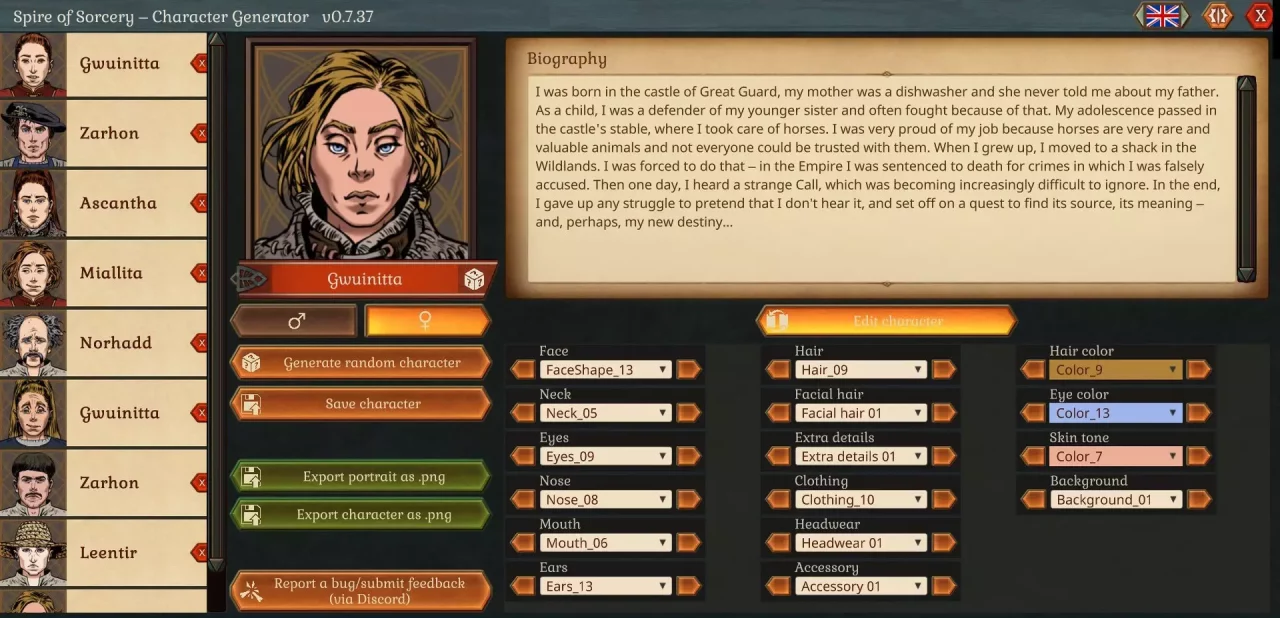 -Spire of Sorcery – Character Generator-游戏截图-好玩游戏库