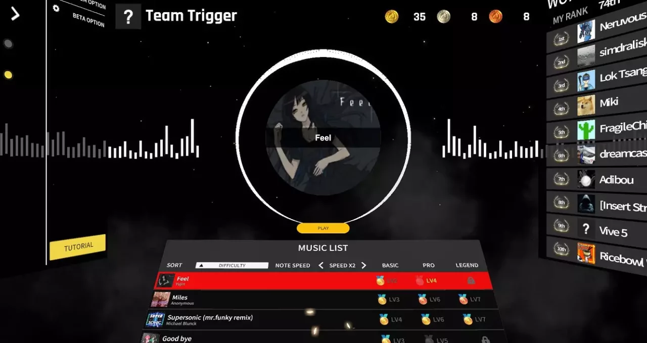 TapSonic World Champion VR