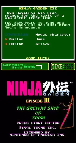 -Ninja Gaiden III: The Ancient Ship of Doom (1991)-游戏截图-好玩游戏库