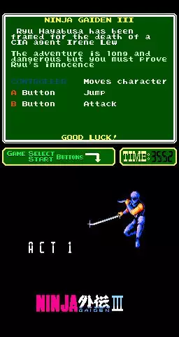 -Ninja Gaiden III: The Ancient Ship of Doom (1991)-游戏截图-好玩游戏库