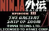 -Ninja Gaiden III: The Ancient Ship of Doom (1991)-游戏截图-好玩游戏库