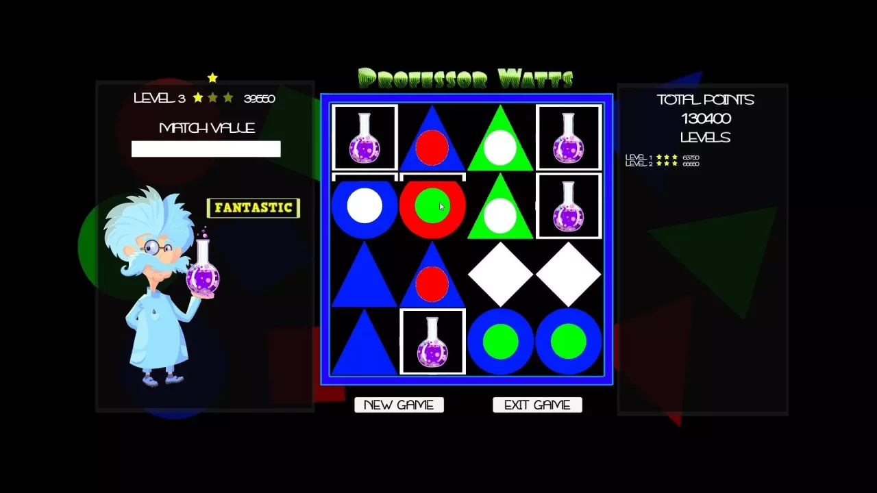 -Professor Watts Memory Match: Shapes And Colors-游戏截图-好玩游戏库