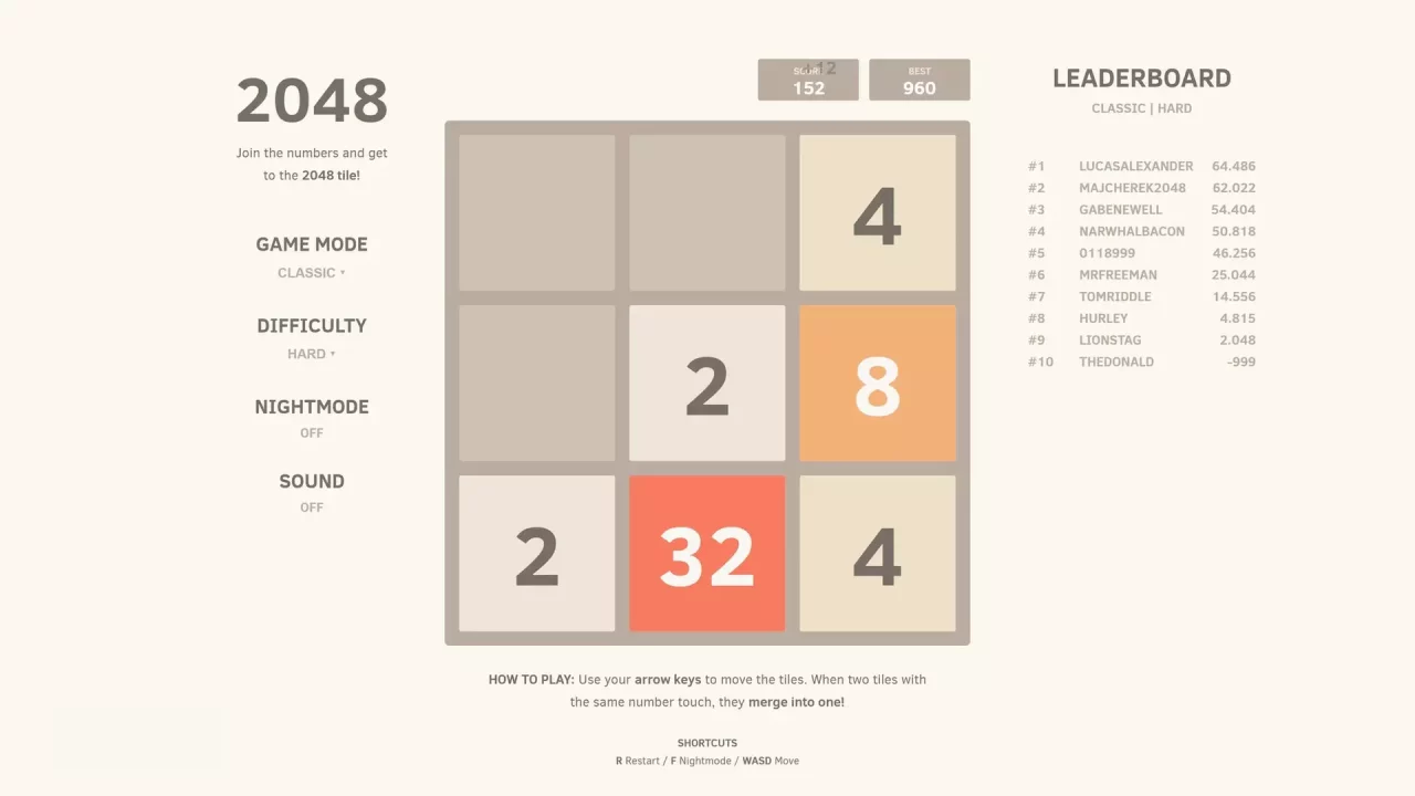 -2048-游戏截图-好玩游戏库