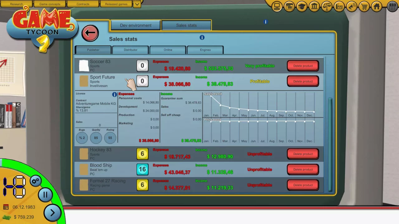 -Game Tycoon 2-游戏截图-好玩游戏库