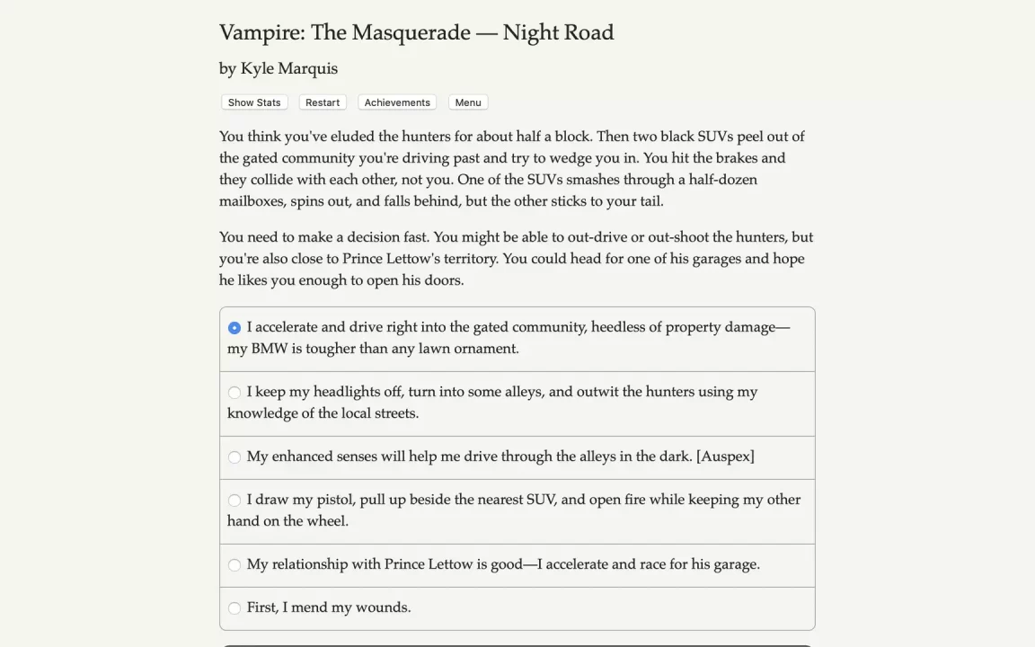 -Vampire: The Masquerade — Night Road-游戏截图-好玩游戏库
