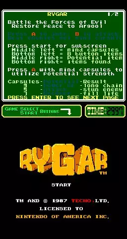 -Rygar (1987)-游戏截图-好玩游戏库