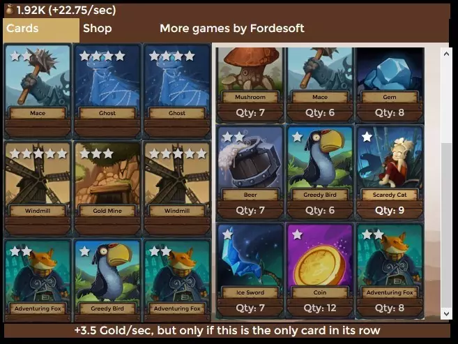 Creature Card Idle