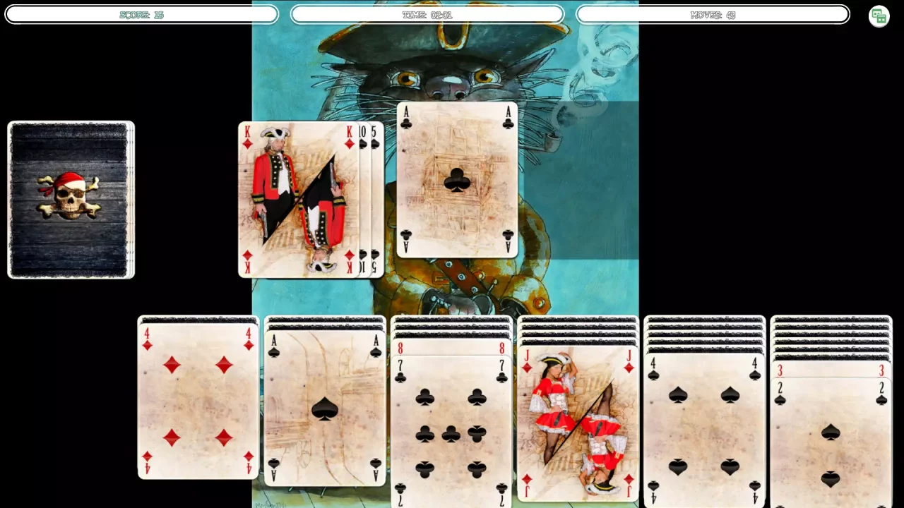 -Solitaire - Cat Pirate Portrait-游戏截图-好玩游戏库