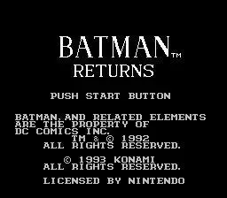 -Batman Returns (Nintendo)-游戏截图-好玩游戏库