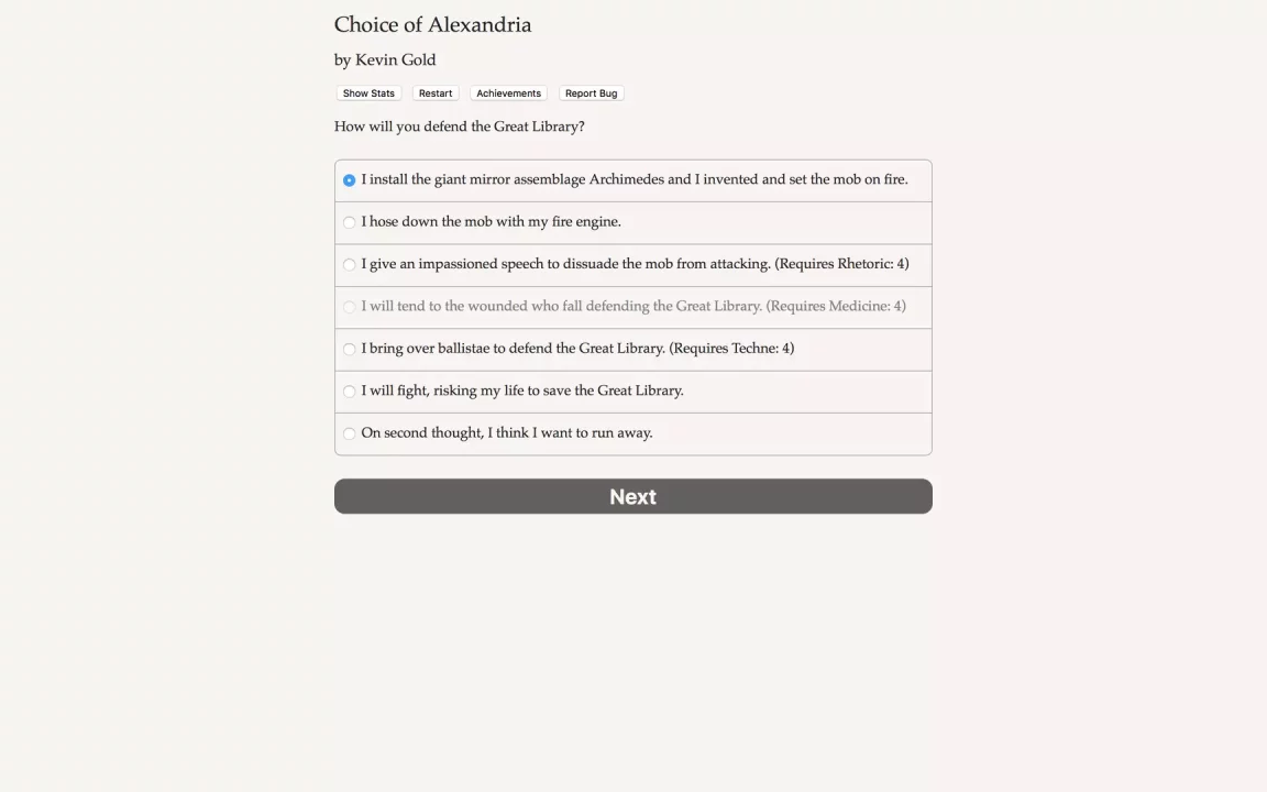 Choice of Alexandria