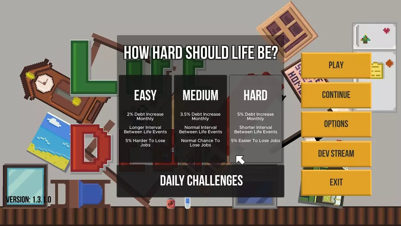 Life and Debt: A Real Life Simulator