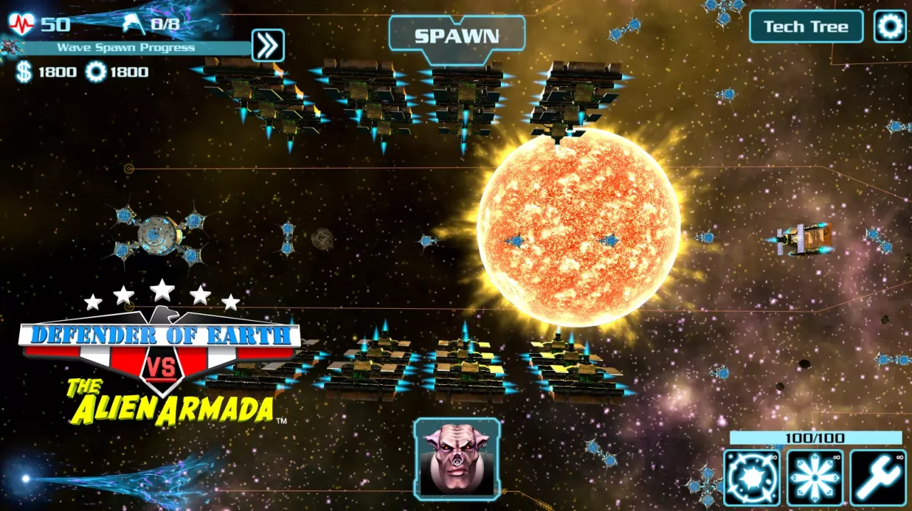 -DEFENDER OF EARTH VS THE ALIEN ARMADA-游戏截图-好玩游戏库